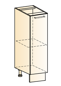 Шкаф рабочий Яна L150 (1 дв. гл.) в Тюмени