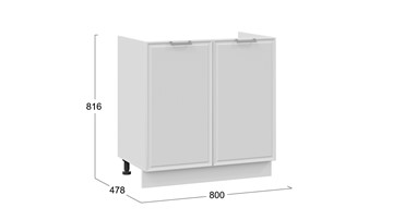 Кухонная тумба Белладжио 1Н8М (Белый, Фон белый) в Тюмени - предосмотр 2