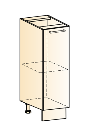 Тумба кухонная Яна L200 (1 дв. гл.) в Тюмени - изображение