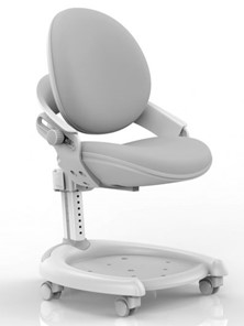 Растущее кресло Mealux ZMAX-15 Plus, Y-710 BL, белый металл, обивка серая однотонная в Тюмени
