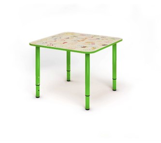 Растущий стол Азбука квадратный СДО-4 Зеленый в Тюмени