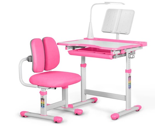 Парта растущая + кресло растущее Mealux EVO BD-23 Pink в Заводоуковске - изображение