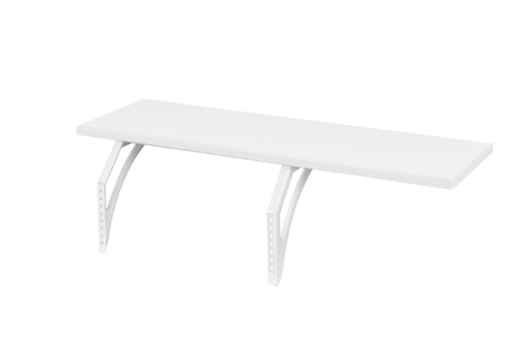 Растущий стол 1/75-40 (СУТ.25) + Polka_z 1/600 (2 шт.) + Polka_b 1/550 (2 шт.) белый/серый/серый в Тюмени - изображение 1
