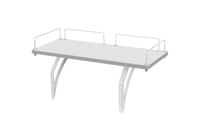 Детский стол-трансформер 1/75-40 (СУТ.25) + Polka_z 1/600 + Polka_zz 1/600 белый/серый/серый в Заводоуковске - изображение 1