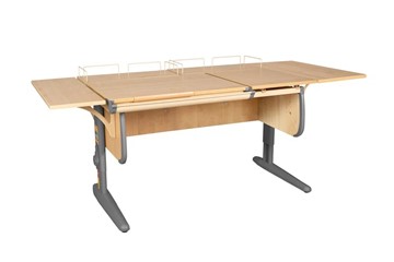 Детский стол-трансформер 1/75-40 (СУТ.25) + Polka_z 1/600 (2 шт.) + Polka_b 1/550 (2 шт.) бежевый/серый/серый в Тюмени