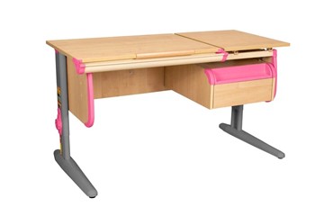 Растущий стол 1/75-40 (СУТ.25) + Tumba 1 Бежевый/Серый/розовый в Ишиме