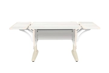 Растущий стол 4/75 (СУТ.41) + Polka_b 4/550 (2 шт) Рамух белый/бежевый/бежевый в Тобольске