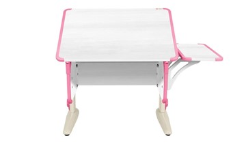 Детский стол-трансформер 4/75 (СУТ.41) + Polka_b 4/550 Рамух белый/бежевый/розовый в Тюмени - предосмотр