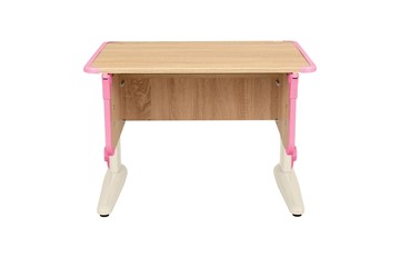 Детский стол-трансформер 4/75 (СУТ.41) Дуб сонома/бежевый/розовый в Ишиме