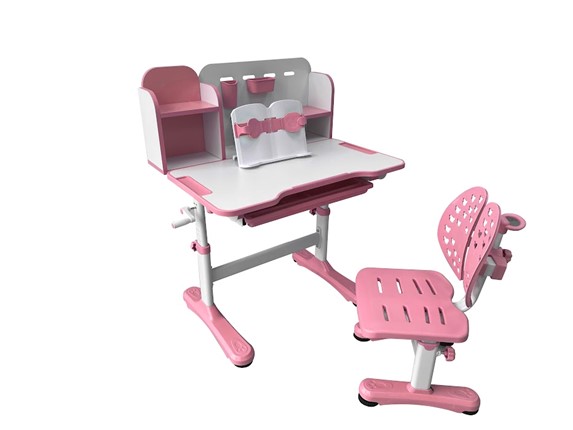 Растущая парта и стул Vivo Pink FUNDESK в Заводоуковске - изображение