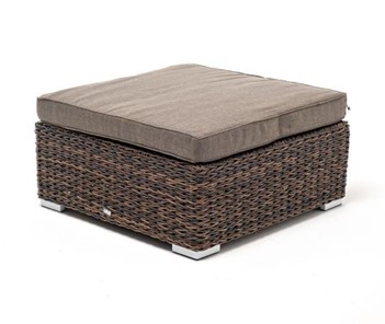 Плетеная оттоманка с подушкой Лунго коричневый (гиацинт) Артикул: YH-S4019W-1-TW brown в Тюмени - предосмотр