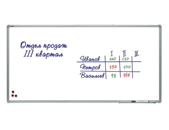 Доска магнитно-маркерная 2х3, TSA1224, 120х240 см, алюминиевая рамка, лаковое покрытие в Заводоуковске - изображение