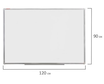 Магнитная доска для рисования BRAUBERG 90х120 см, алюминиевая рамка в Тюмени - предосмотр 9