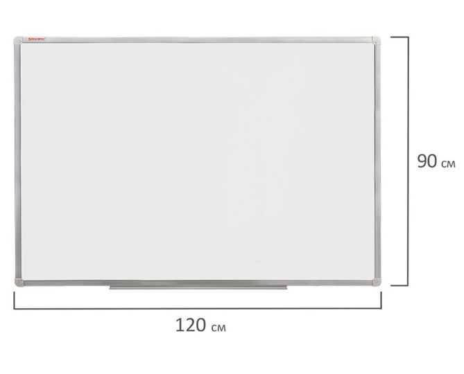 Магнитная доска для рисования BRAUBERG 90х120 см, алюминиевая рамка в Ишиме - изображение 9