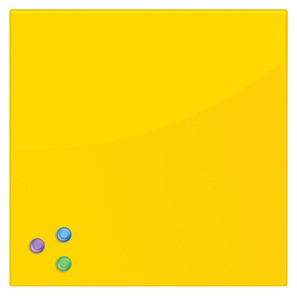 Доска магнитная настенная BRAUBERG 45х45 см, желтая в Тюмени - предосмотр