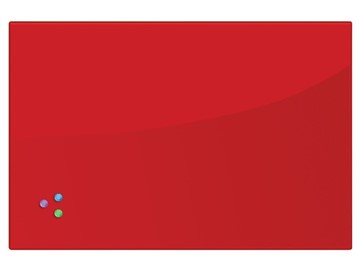 Магнитно-маркерная стеклянная доска BRAUBERG 60х90 см, красная в Тюмени - предосмотр