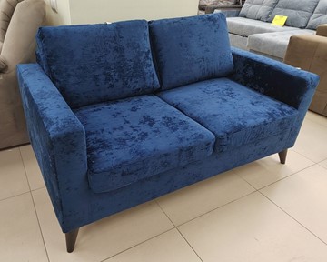 Прямой диван Рим МД Краш 15 темно синий в Ишиме