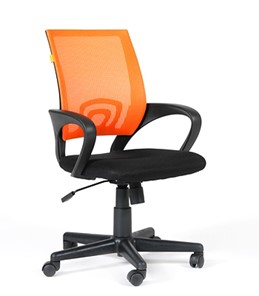 Кресло CHAIRMAN 696 black Сетчатый акрил DW66 оранжевый в Тюмени