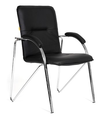 Кресло CHAIRMAN 850 Экокожа Terra 118 черная в Заводоуковске - изображение