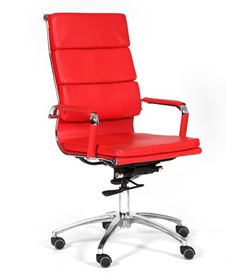 Кресло компьютерное CHAIRMAN 750 экокожа красная в Заводоуковске - изображение