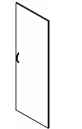 SIMPLE SD-6B Дверь высокая 594х16х1740 серый в Тюмени - изображение